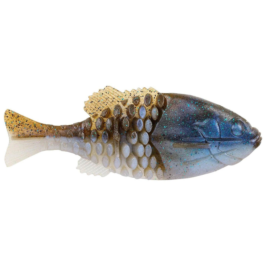 BerkleyBerkley Powerbait Gilly Swimbait 130mm - Soft PlasticsIKE"S Green Pumpkin Blue FlashPBGL - 130 - IGPB