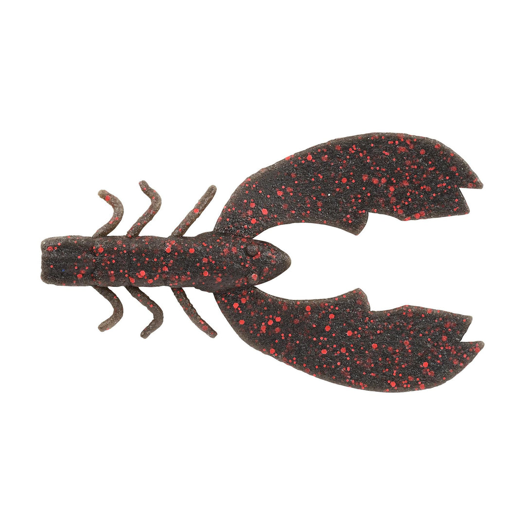 BerkleyBerkley Powerbait Maxscent Chigger Craw 4" - Creature BaitsBlack Red FleckPBMSCHC4 - BLR