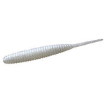 DepsDeps Deathadder Straight Tail Worm - Shad Style Baitspearl white/ silver flake 09DEPS - DTHADR - 09 - 5