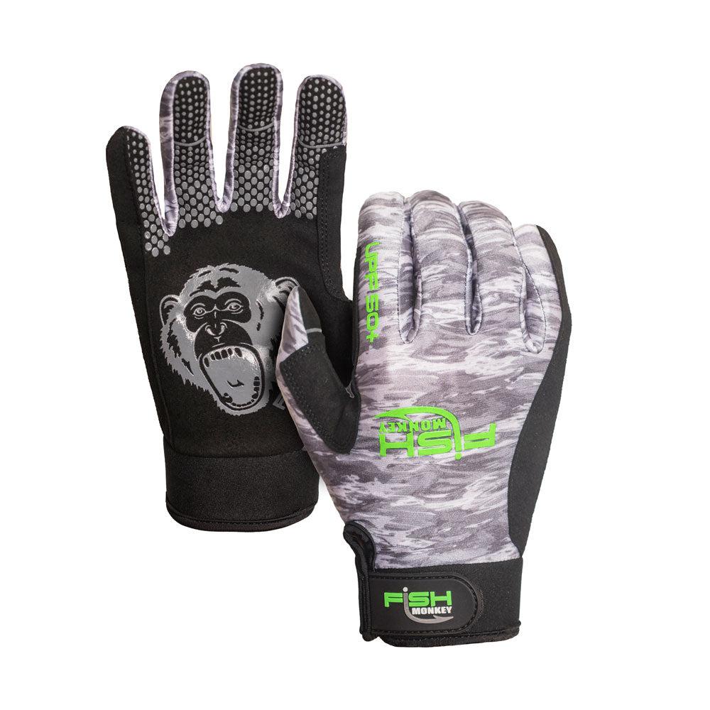 Fish MonkeyFish Monkey Free Style Custom Fit Glove UPF 50+ * - GlovesFish Monkey Free Style Custom Fit Glove UPF 50+ *FM22 - GREYWTRCAM - M