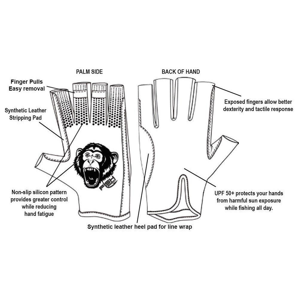 Fish MonkeyFish Monkey Pro 365 Guide Sun Protection Gloves * - GlovesFish Monkey Pro 365 Guide Sun Protection Gloves *FM21 - LTGREY - S