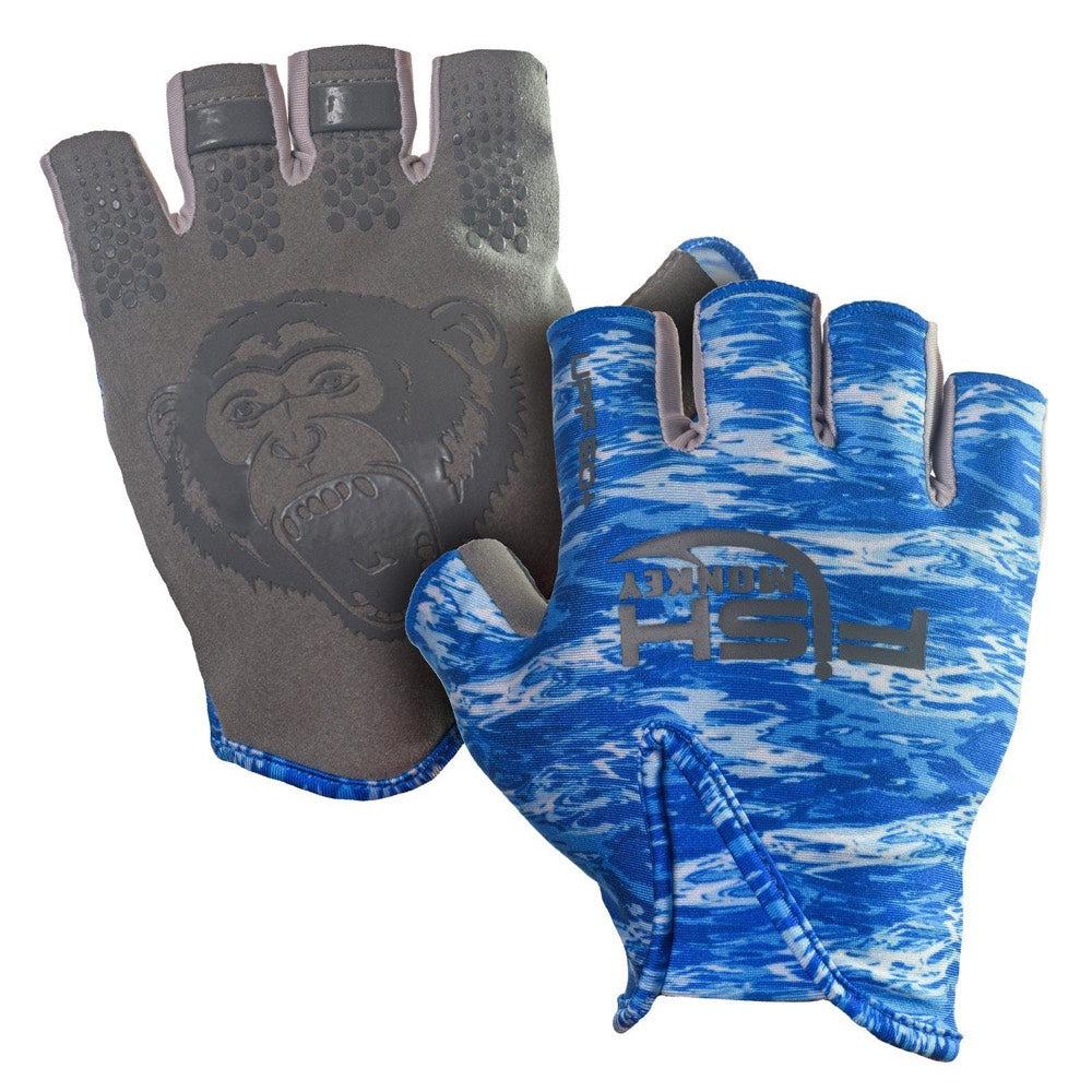 Fish MonkeyFish Monkey Stubby Guide Sun Protection Gloves - GlovesFish Monkey Stubby Guide Sun Protection GlovesFM18 - BLWTRCAM - M