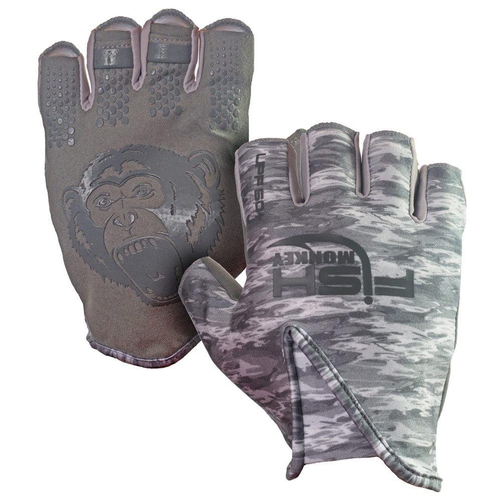Fish MonkeyFish Monkey Stubby Guide Sun Protection Gloves - GlovesFish Monkey Stubby Guide Sun Protection GlovesFM18 - GREYWTRCAM - L