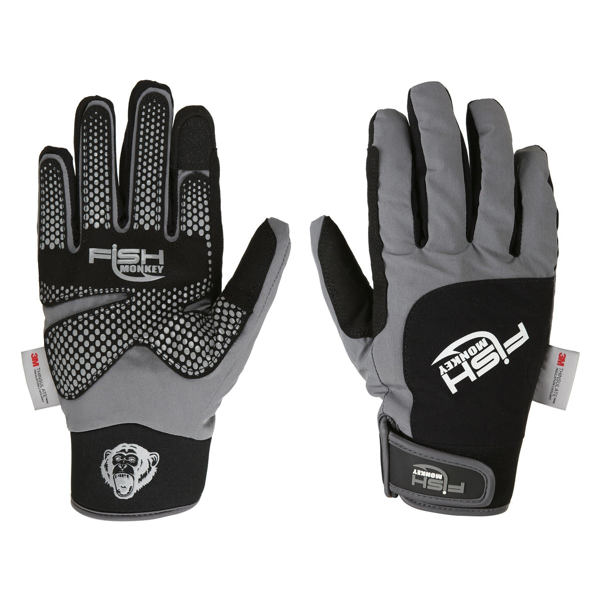 Fish MonkeyFish Monkey The Stealth Dry - Tec Glove - GlovesFront & BackFM38 - GRY - S