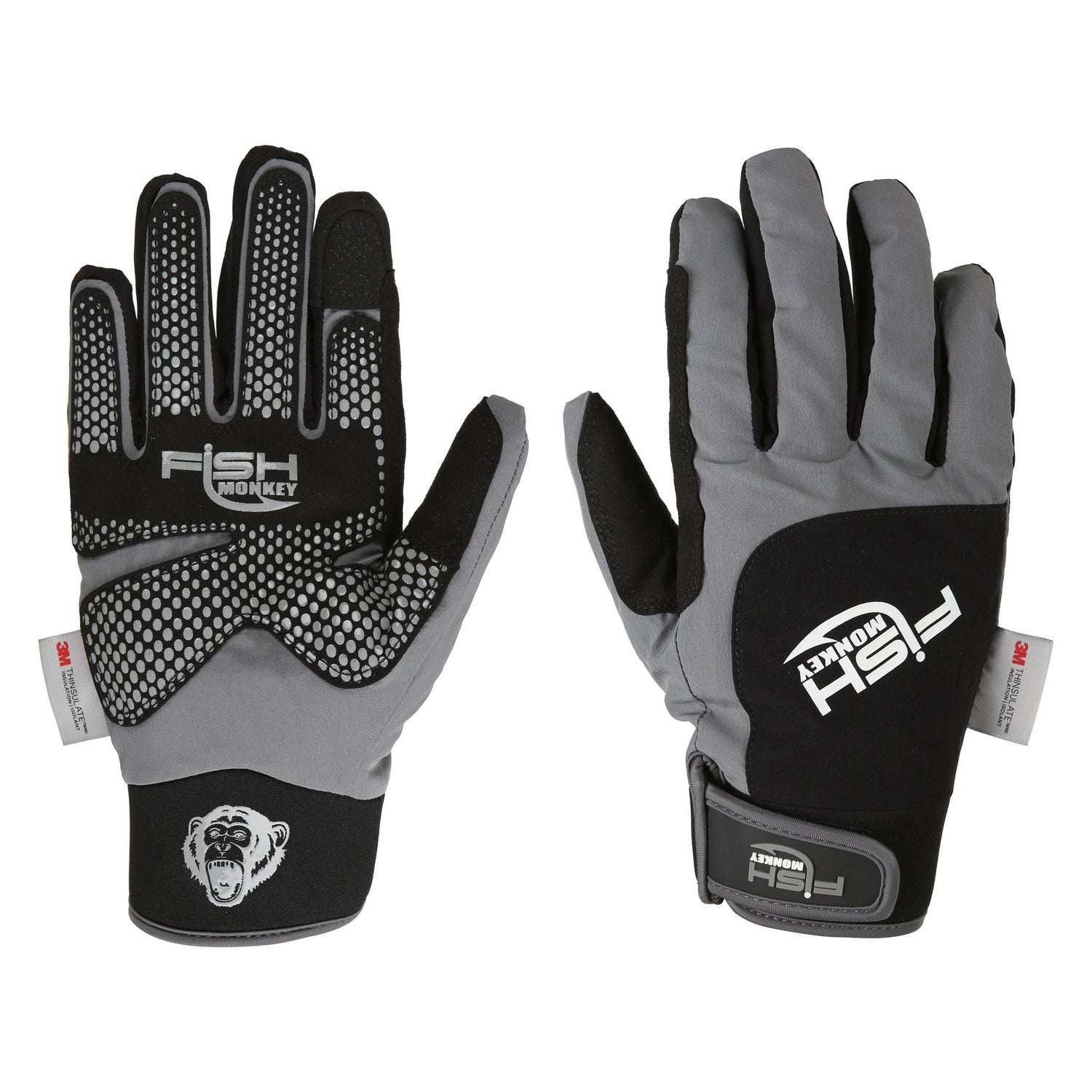 Fish MonkeyFish Monkey The Stealth Dry - Tec Glove - GlovesFront & BackFM38 - GRY - S
