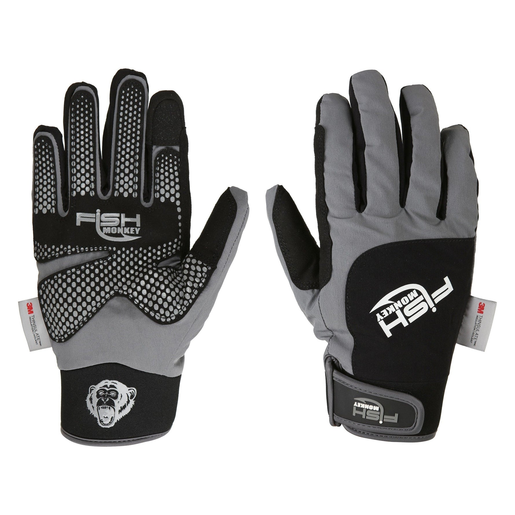 Fish MonkeyFish Monkey The Stealth Dry - Tec Glove - GlovesFront & BackFM38 - GRY - S
