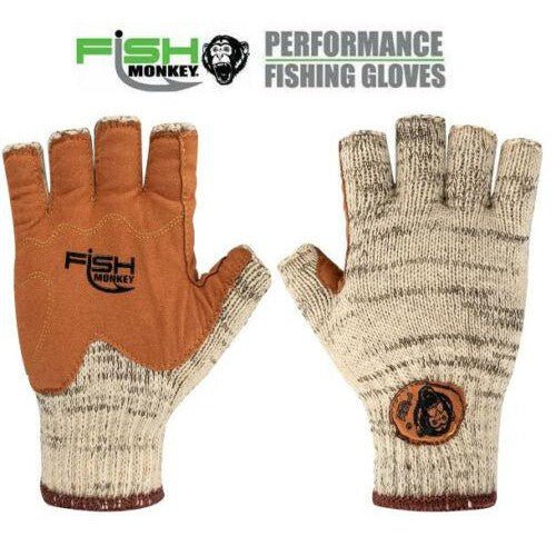 Fish MonkeyFish Monkey Wooly Half Finger Wool Fishing Glove - GlovesFront & BackFM30 - WHL - SM