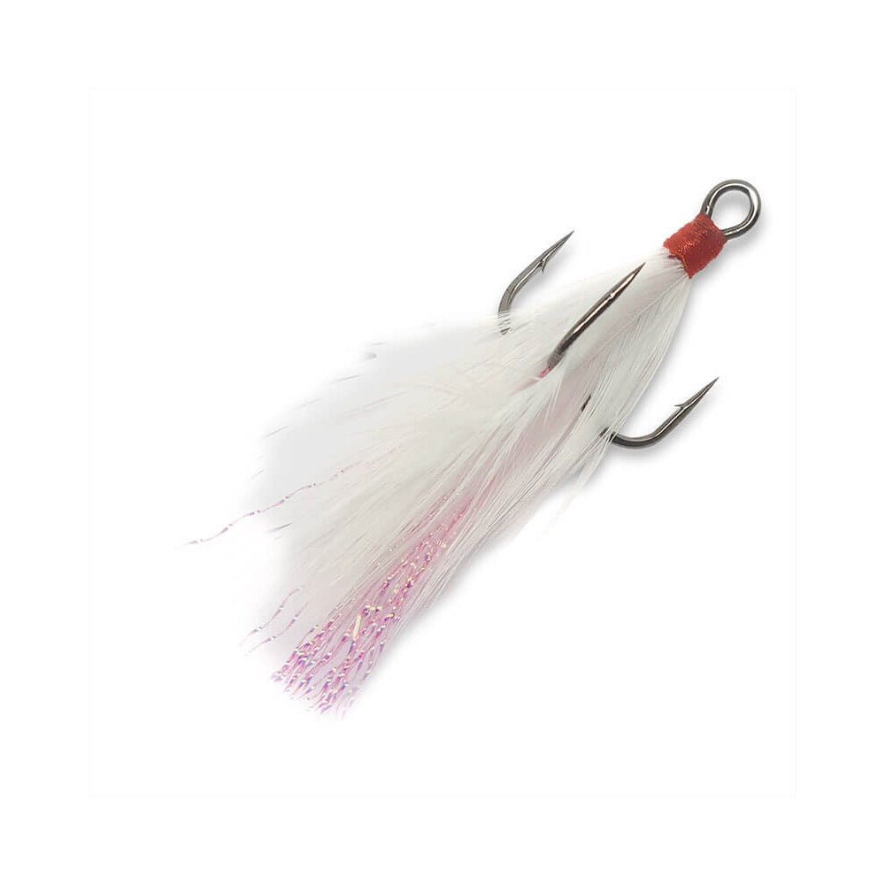 GamakatsuGamakatsu Feathered Treble Trailer Hooks - Treble HooksWhite Red216409 - WR