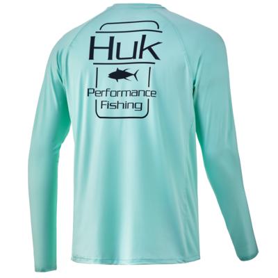 HukHuk Tuna Badge Pursuit Long Sleeve Performance Tech Tee - PerformanceHuk tuna Badge SeafoamH1200249 - 350 - XL