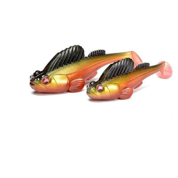 dark sleeper fishing lure Megabass 2.4in, 1/4oz / Clear Chart This innovative lure features a soft fin design that shields the top hook on both sides Megabass Dark Sleeper Swimbait -