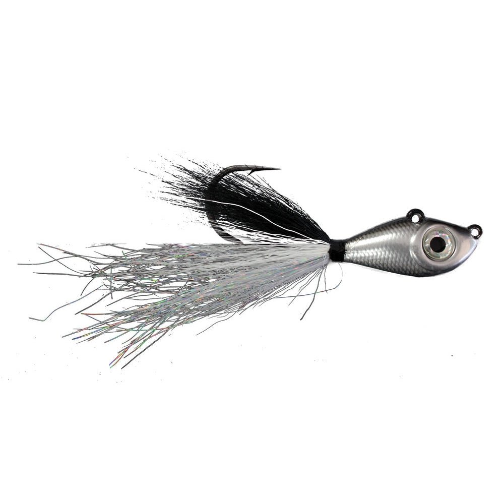 MustadMustad Big Eye Bucktail Jigs - Bucktail JigsBlack SilverMUS047