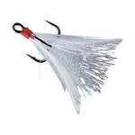 OwnerOwner Feathered Trailer Hooks - Treble HooksSize 6 Qty 2 White Flash5165 - 051 - 01
