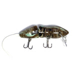 PB RatsPB Rat 2 Piece Wakebait - Hard SwimbaitsGreen Brown Swirl w/ White TailPBRAT - 2PC - BBGS/WHT
