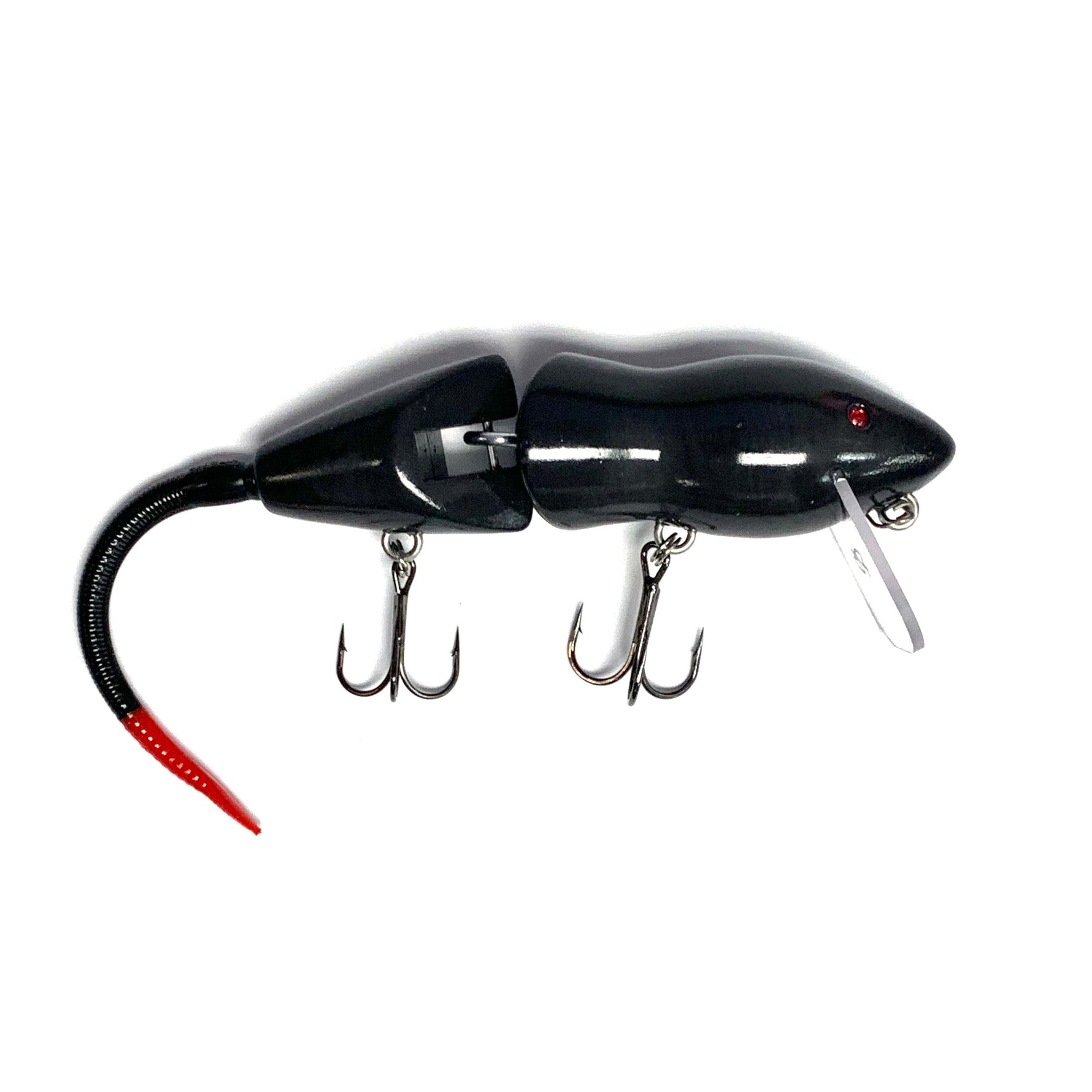 PB RatsPB Rat 2 Piece Wakebait - Hard SwimbaitsBlack w/ Black Red TailPBRAT - 2PC - B/BR