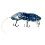 PB RatsPB Rat 2 Piece Wakebait - Hard SwimbaitsTackle Express custom White Blue Swirl w/ White TailPBRAT - 2PC - BBWS/WHT