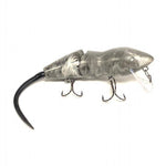 PB RatsPB Rat 2 Piece Wakebait - Hard SwimbaitsWhite Grey Swirl w/ Black TailPBRAT - 2PC - BLK/RED