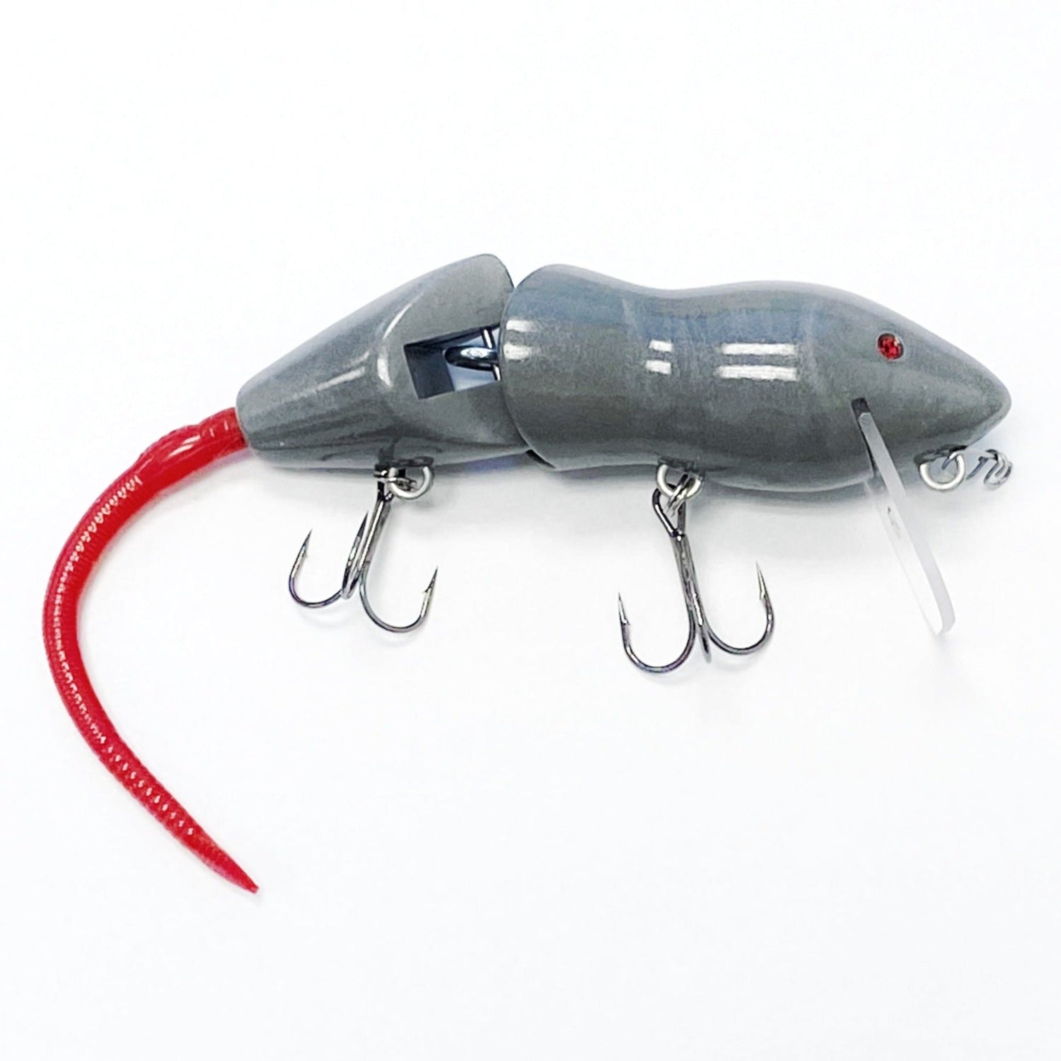 PB RatsPB Rat 2 Piece Wakebait - Hard SwimbaitsGrey w/ Red TailPBRAT - 2PC - GRY/RED