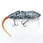 PB RatsPB Rat 2 Piece Wakebait - Hard SwimbaitsGrey Black Swirl w/ Red Natural TailPBRAT - 2PC - WBS/RDN