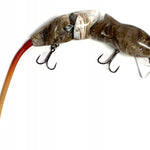 PB RatsPB Rat 3 Piece Wakebait - Hard SwimbaitsBrown Swirl w/ Red Natural Tail