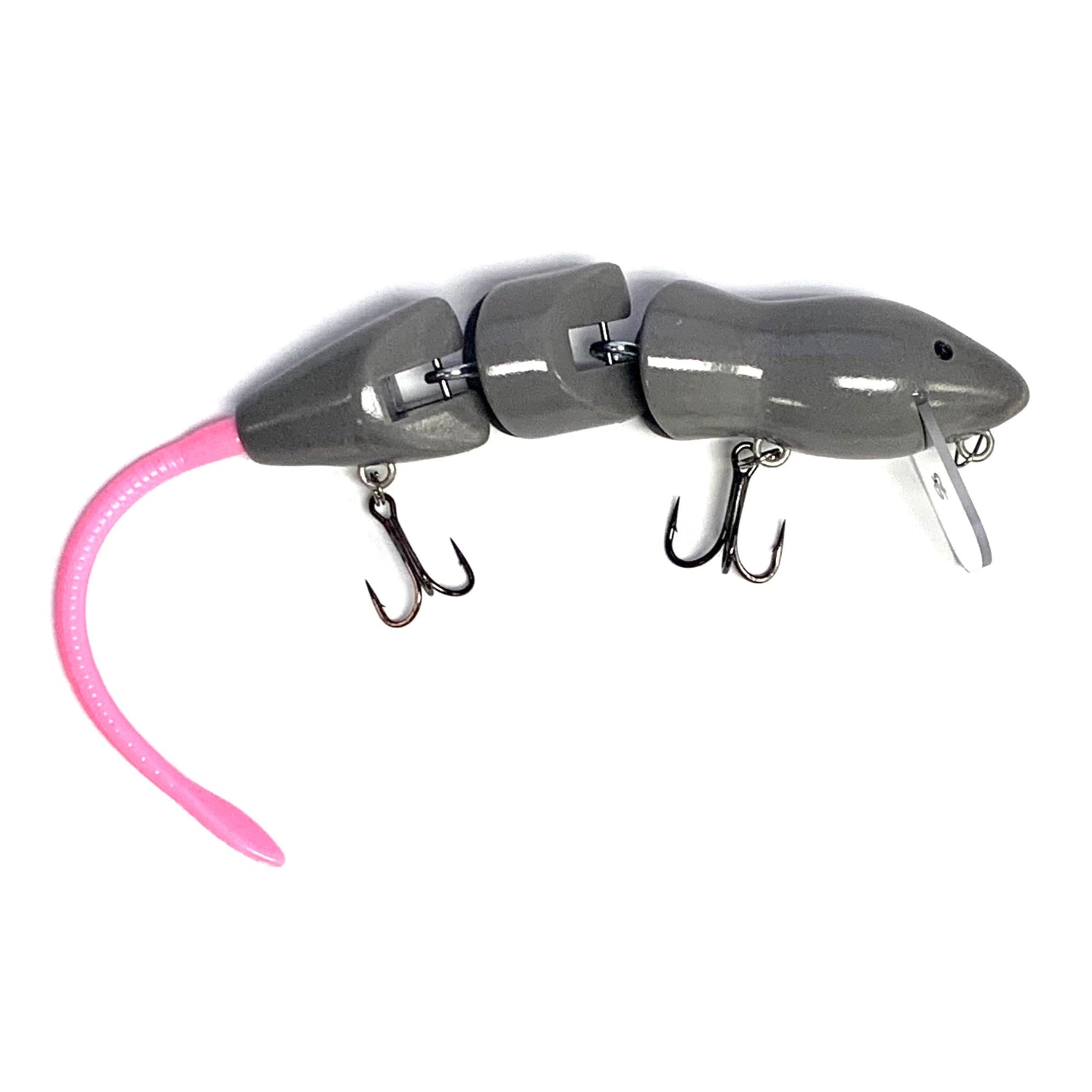PB RatsPB Rat 3 Piece Wakebait - Hard SwimbaitsGrey w/ Pink TailPBRAT - 3PC - GRY/PNK
