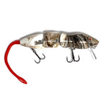 PB RatsPB Rat 3 Piece Wakebait - Hard SwimbaitsWhite Brown Swirl w/ Red TailPBRAT - 3PC - WBRS/RED