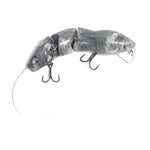PB RatsPB Rat 3 Piece Wakebait - Hard SwimbaitsWhite Black Swirl w/ White TailPBRAT - 3PC - WBS/PNK