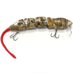PB RatsPB Rat 4 Piece Wakebait - Hard SwimbaitsWhite Brown Swirl w/ Red TailPBRAT - 4PC - WBS/RED