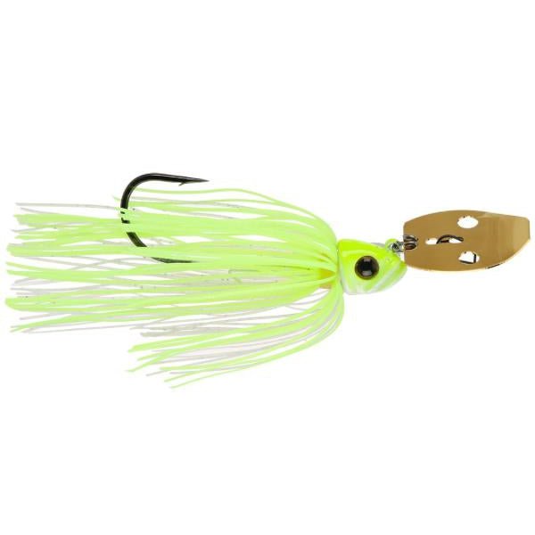 Picasso Shock Blade Vibrating Jig White Chartreuse Gold Blade 3/4oz