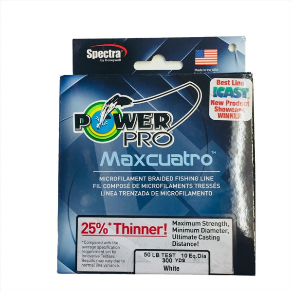 Power Pro Maxcuatro Braided Fishing Line White - 80lb