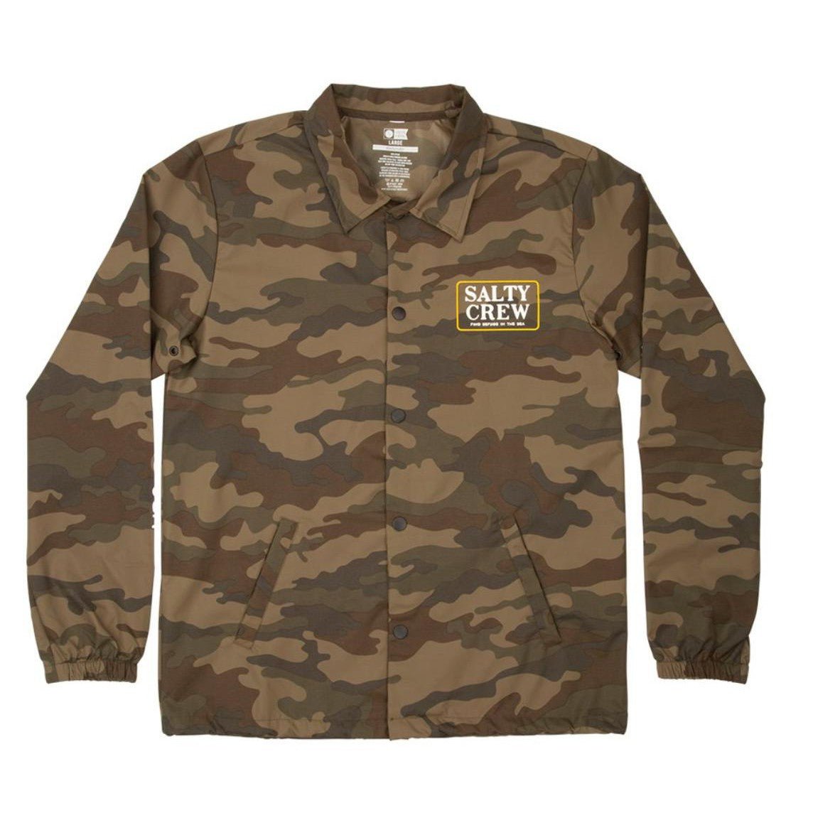 Salty CrewSalty Crew Deckhand Coaches Jacket - Camo - JacketsSALTY CREW DECKHAND COACHES JACKET - CAMO - FRONT20935066 - L CAMO