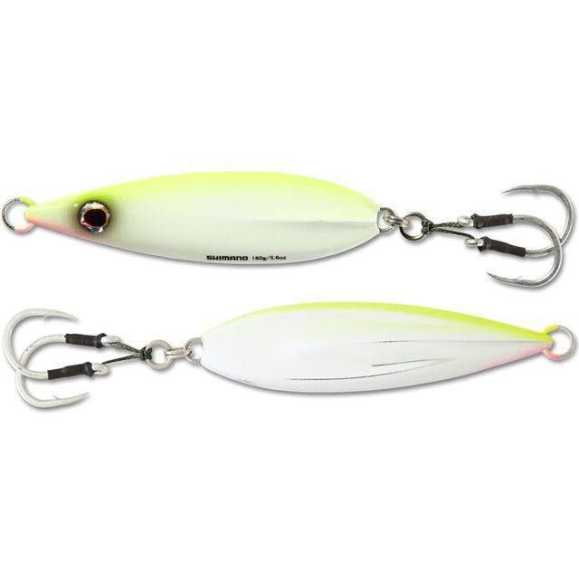 ShimanoShimano Flat - Fall Butterfly Jigs Size 100 - Saltwater JigsChartreuse WhiteBFLFF100CW
