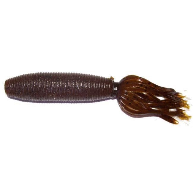 YamamotoYamamoto 4" Fat Ika - Tubesdark pumpkin w/ large black flake IKA104