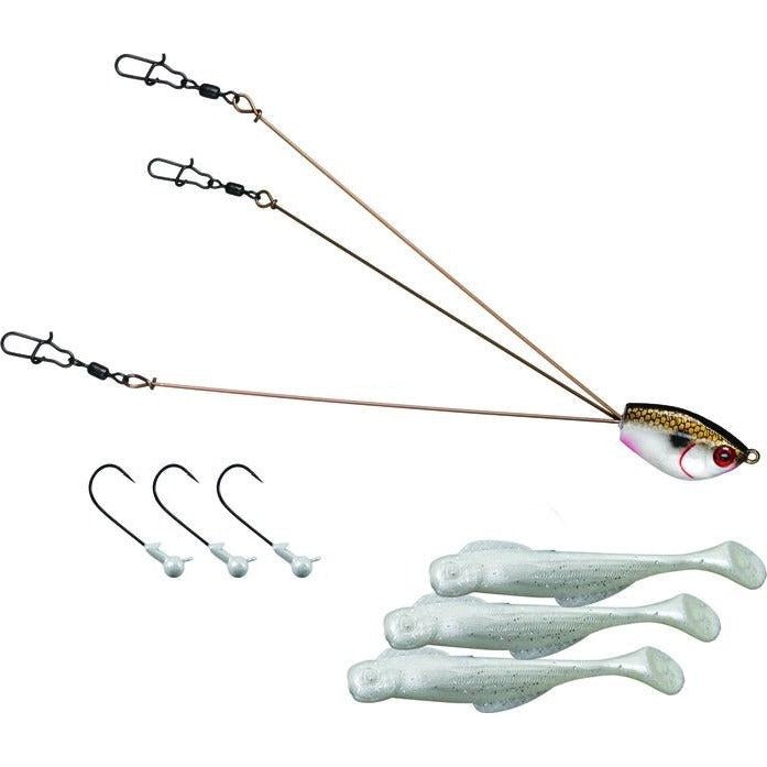 fish umbrella lure YUM Yumbrella Fishing Lure Tennessee Special 3 Wire No Rattle Rig + Minnows